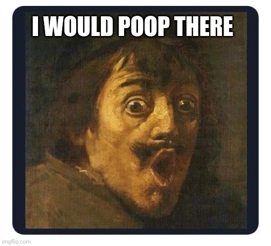 shocked | I WOULD POOP THERE | image tagged in shocked | made w/ Imgflip meme maker