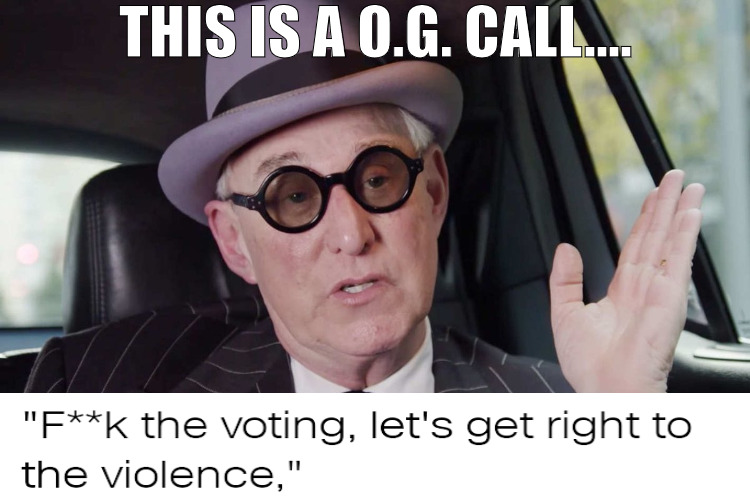 WHY KEEP WAISTING TIME IT DONT MAKE SINCE! | THIS IS A O.G. CALL.... | image tagged in roger stone convict | made w/ Imgflip meme maker