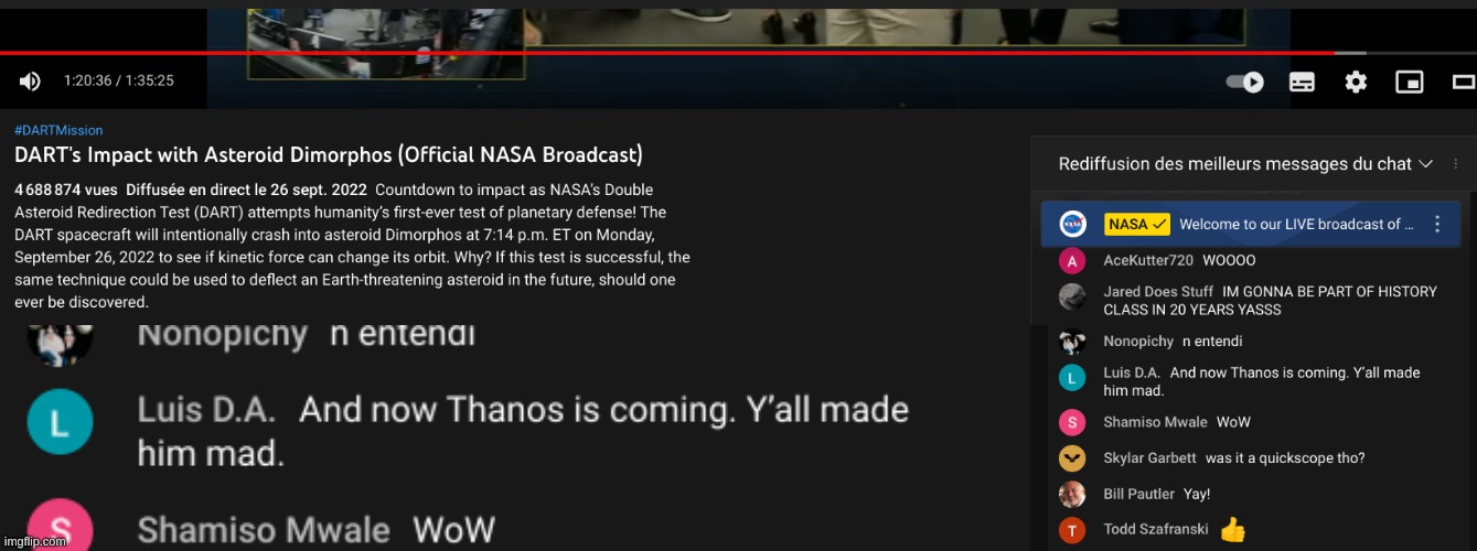 We are doomed : NASA just made Thanos mad | image tagged in thanos,nasa,space,nasa hoax,america,lol | made w/ Imgflip meme maker