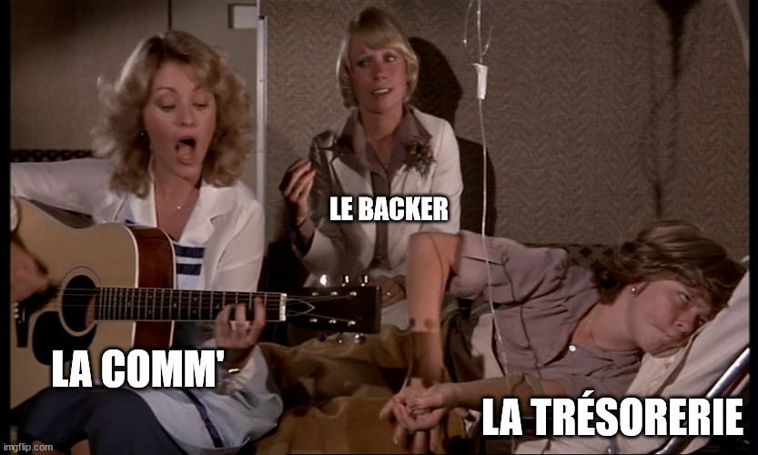 LE BACKER; LA TRÉSORERIE; LA COMM' | made w/ Imgflip meme maker