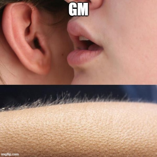 gm | GM | image tagged in whisper and goosebumps | made w/ Imgflip meme maker