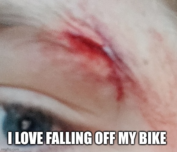 I LOVE FALLING OFF MY BIKE | made w/ Imgflip meme maker