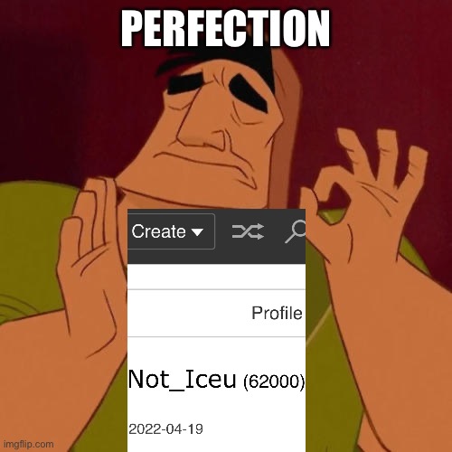 62k (not after this meme I’m guessing) | PERFECTION | image tagged in when x just right,62k,perfection,thanos perfectly balanced as all things should be | made w/ Imgflip meme maker