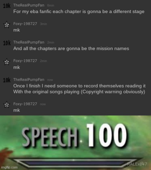 image tagged in skyrim speech 100 | made w/ Imgflip meme maker