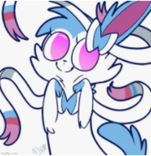 shiny sylveon | image tagged in drinking da coffee,pokemon | made w/ Imgflip meme maker