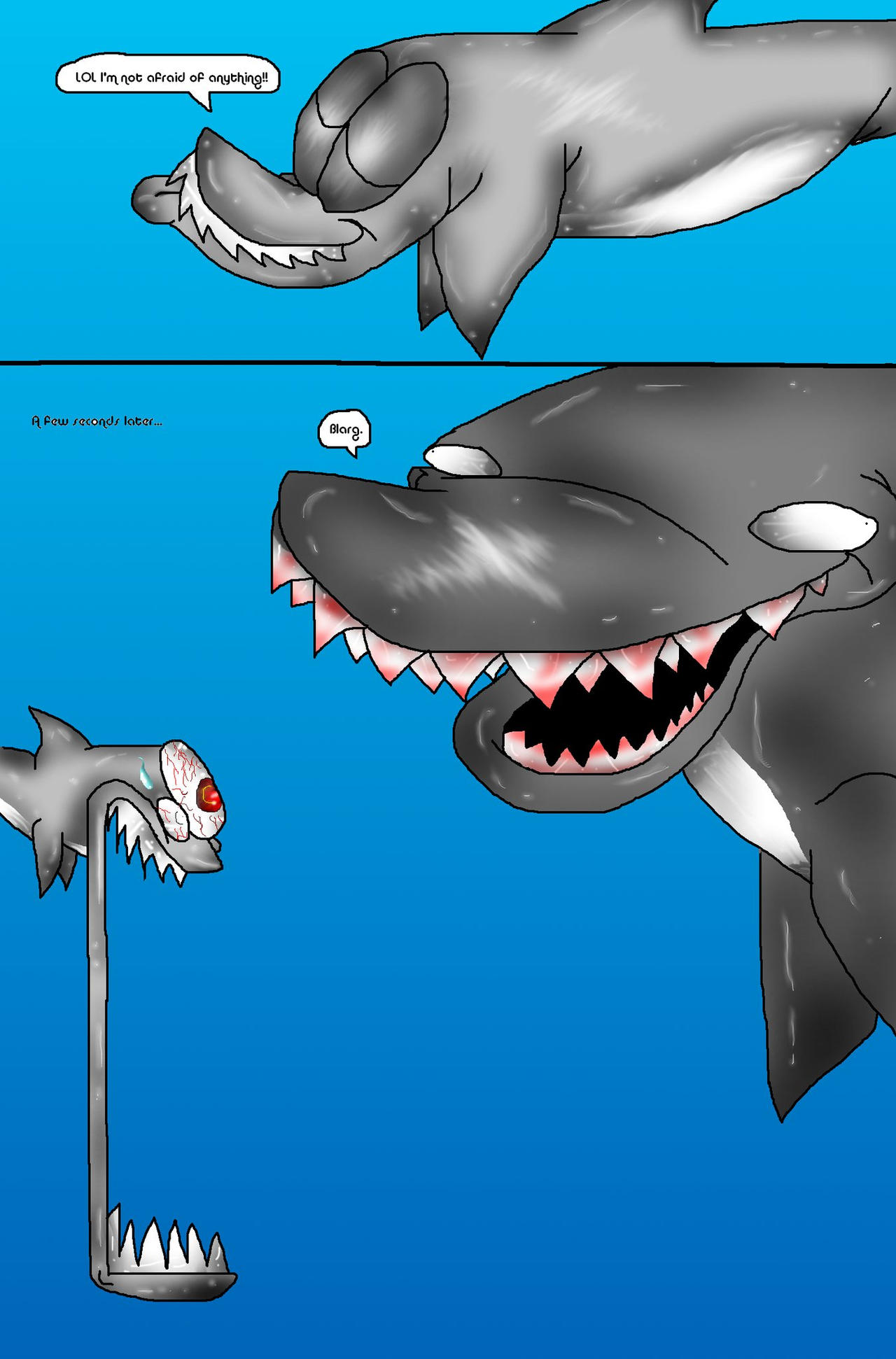 Jaws Meets Megalodon meme Blank Meme Template