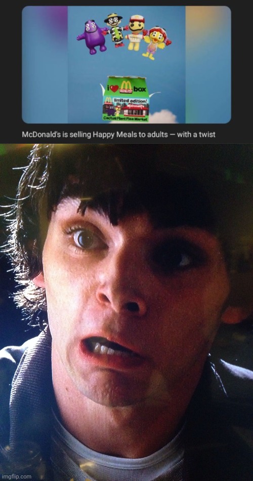 Happy meals to adults | image tagged in walter junior breaking bad shocked surprised scared no way,happy meal,adults,memes,news,mcdonald's | made w/ Imgflip meme maker