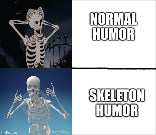 NORMAL HUMOR; SKELETON HUMOR | made w/ Imgflip meme maker