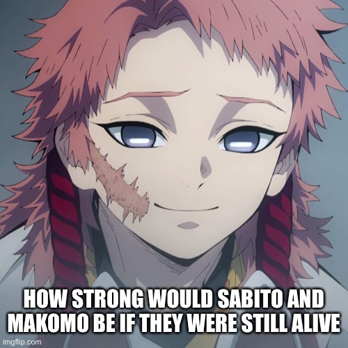 Sabito | HOW STRONG WOULD SABITO AND MAKOMO BE IF THEY WERE STILL ALIVE | image tagged in sabito,demon slayer,makomo,questions | made w/ Imgflip meme maker
