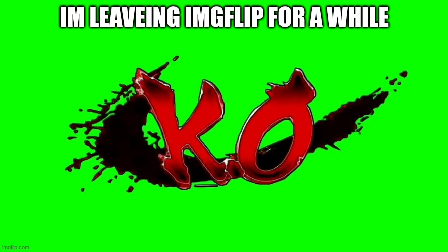 IM LEAVEING IMGFLIP FOR A WHILE | image tagged in bye | made w/ Imgflip meme maker