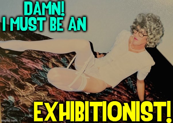 DAMN!
I MUST BE AN EXHIBITIONIST! | made w/ Imgflip meme maker