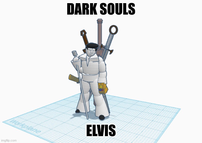 dark souls Elvis boss | DARK SOULS; ELVIS | image tagged in elvis,gameing,boss,dark souls,dark souls boss | made w/ Imgflip meme maker