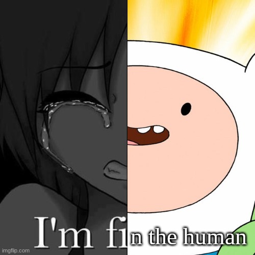 I'm fi | n the human | image tagged in i'm fi | made w/ Imgflip meme maker