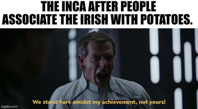 Potatoes | image tagged in history memes | made w/ Imgflip meme maker