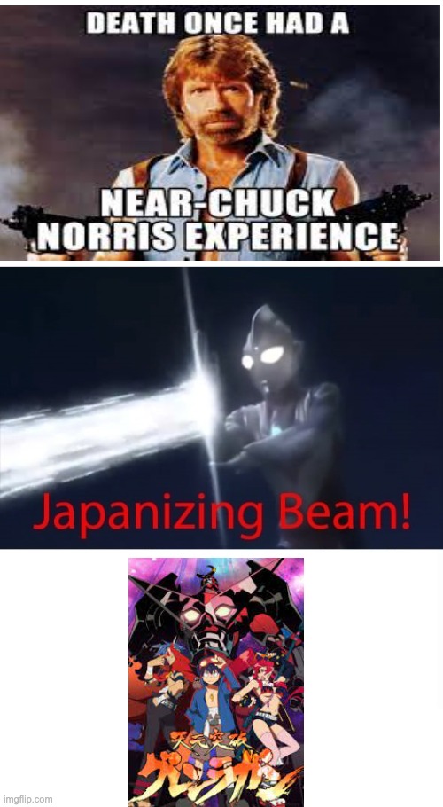 Japanizing Beam! | image tagged in japanizing beam,chuck norris,anime | made w/ Imgflip meme maker