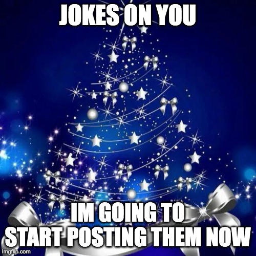 Merry Christmas  | JOKES ON YOU IM GOING TO START POSTING THEM NOW | image tagged in merry christmas | made w/ Imgflip meme maker