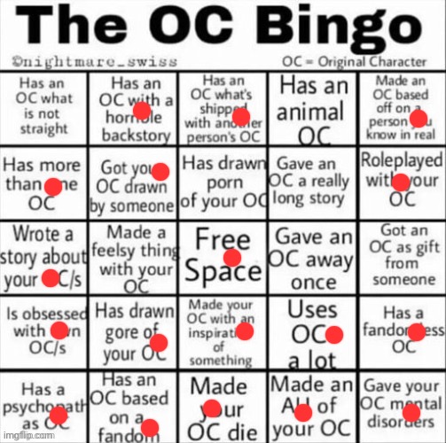 Lol | image tagged in the oc bingo | made w/ Imgflip meme maker