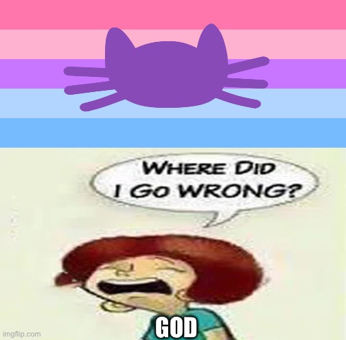 Catgender fricking exist wtf | GOD | image tagged in where did i go wrong | made w/ Imgflip meme maker
