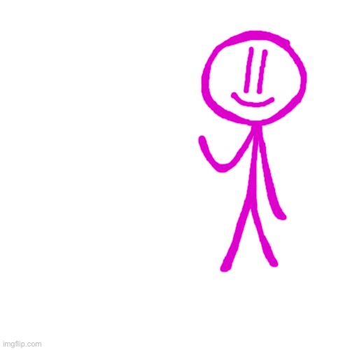 pink stick man | image tagged in memes,blank transparent square | made w/ Imgflip meme maker