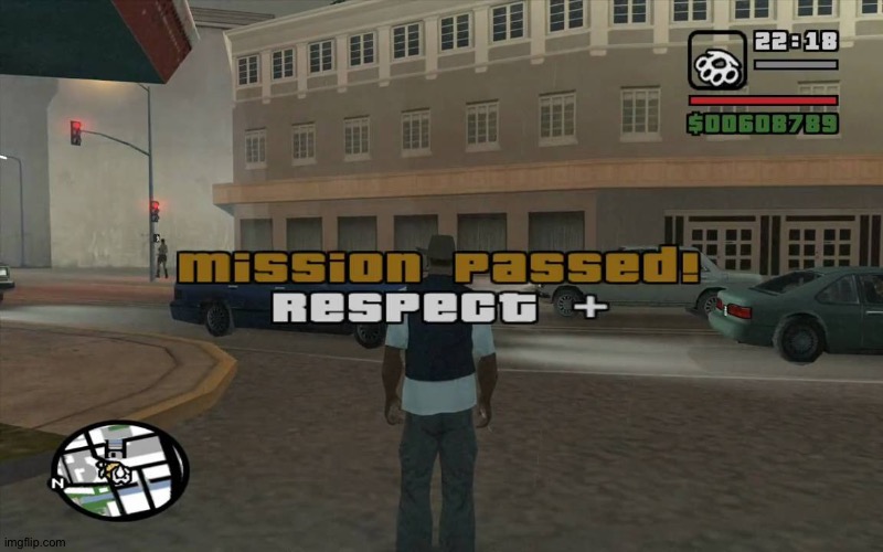 image tagged in gta mission passed respect | made w/ Imgflip meme maker