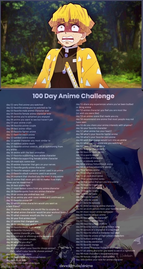 Day 21 | image tagged in 100 day anime challenge | made w/ Imgflip meme maker