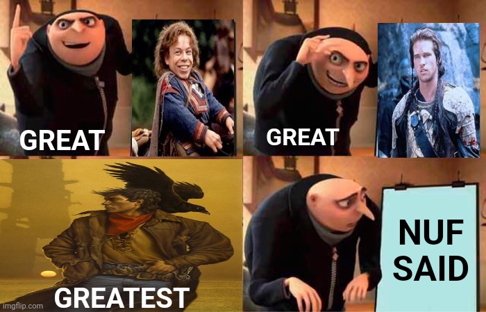 Either Way They All Protect The Girl | GREAT; GREAT; NUF SAID; GREATEST | image tagged in memes,gru's plan,the silent protector,knight protecting princess,protector,real men don't hurt the innocent | made w/ Imgflip meme maker