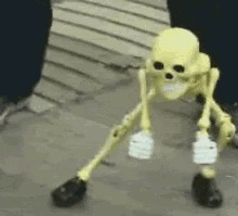 High Quality dancing skeleton Blank Meme Template