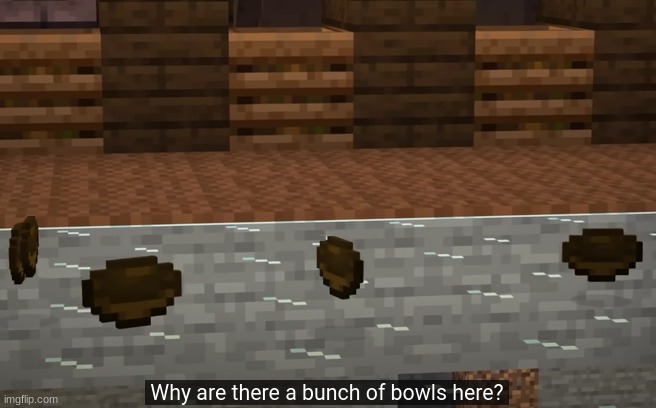 why are there a bunch of bowls there? | made w/ Imgflip meme maker