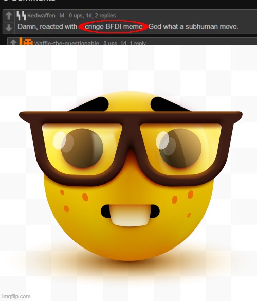 imagine getting mad over a show | image tagged in nerd emoji | made w/ Imgflip meme maker
