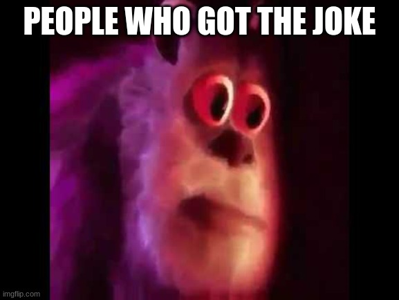 Sully Groan | PEOPLE WHO GOT THE JOKE | image tagged in sully groan | made w/ Imgflip meme maker