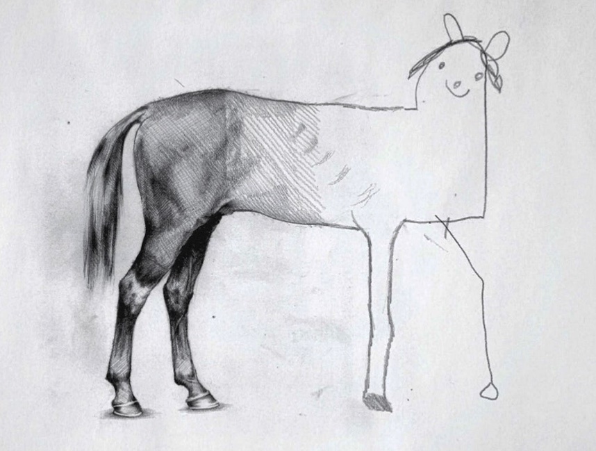 High Quality Horse Drawing Unfinished (better quality) Blank Meme Template