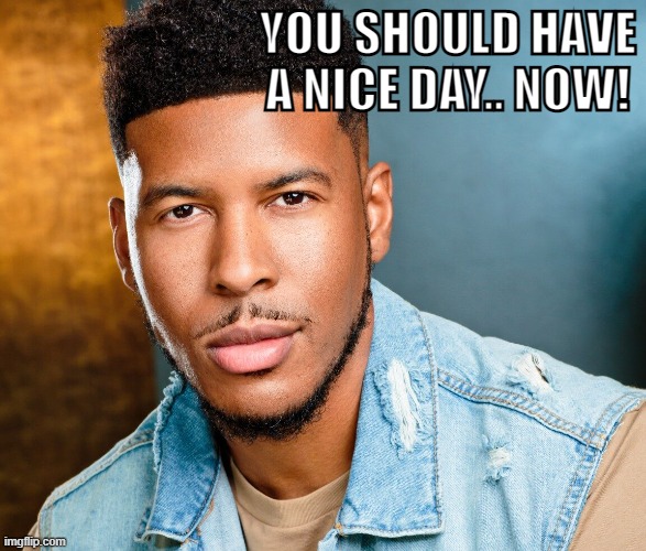 YOU SHOULD HAVE A NICE DAY.. NOW! | made w/ Imgflip meme maker