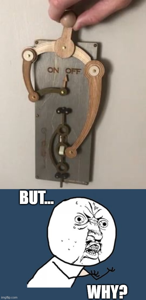 WHATS WRONG WITH USING THE SWITCH? | BUT... WHY? | image tagged in memes,y u no,why,wtf | made w/ Imgflip meme maker