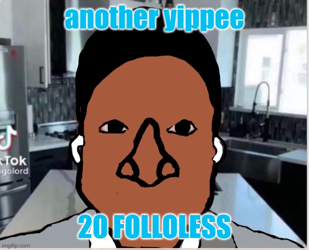 n | another yippee; 20 FOLLOLESS | image tagged in n | made w/ Imgflip meme maker