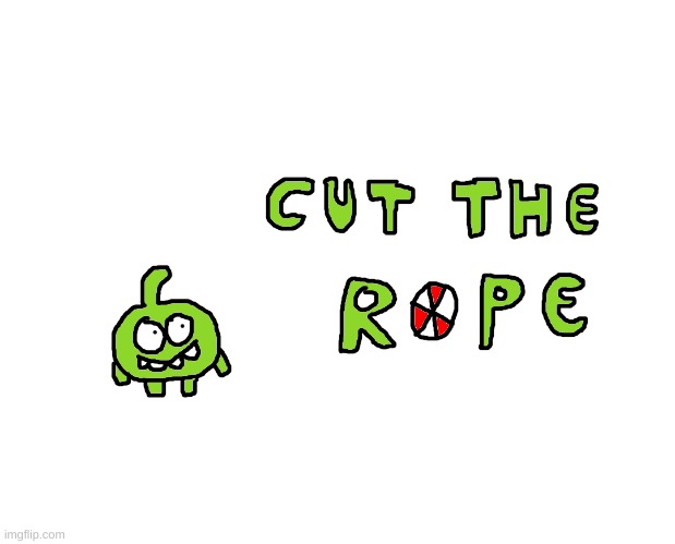 Cut the Rope parody artwork | image tagged in om nom,cut the rope,parody,fanart,cute | made w/ Imgflip meme maker
