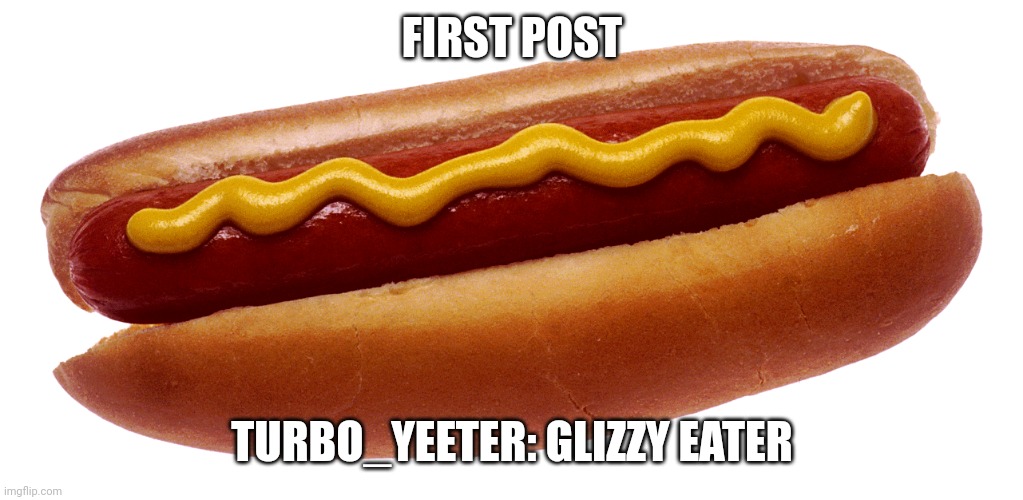 G L I Z Z Y | FIRST POST; TURBO_YEETER: GLIZZY EATER | image tagged in glizzy | made w/ Imgflip meme maker