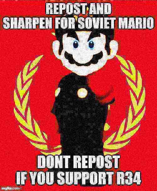 High Quality Soviet Mario Blank Meme Template