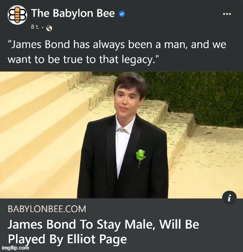 Satire. Reposting my own | image tagged in satire,spoof,transgender,james bond,funny | made w/ Imgflip meme maker