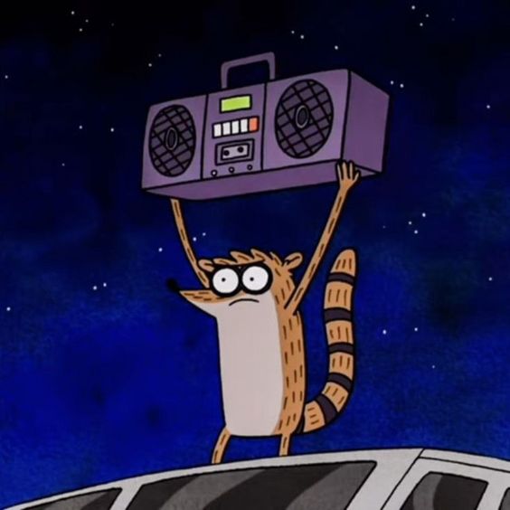 High Quality Boombox Rigby Blank Meme Template