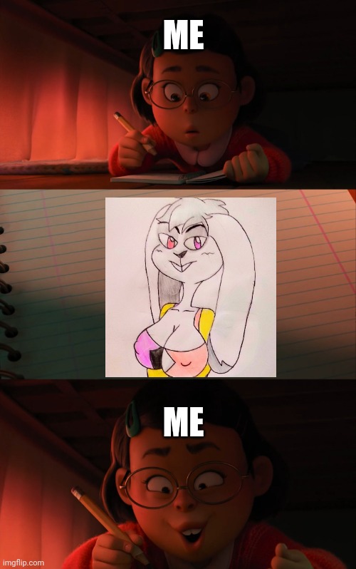 Turning Red Draw Meme | ME; ME | image tagged in turning red draw,memes | made w/ Imgflip meme maker