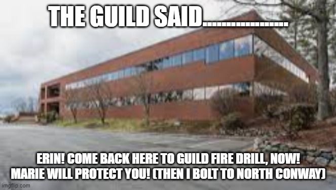 Guild fire drill/N Conway bolted | THE GUILD SAID.................. ERIN! COME BACK HERE TO GUILD FIRE DRILL, NOW! MARIE WILL PROTECT YOU! (THEN I BOLT TO NORTH CONWAY) | image tagged in mountains,autism,school,alarm | made w/ Imgflip meme maker