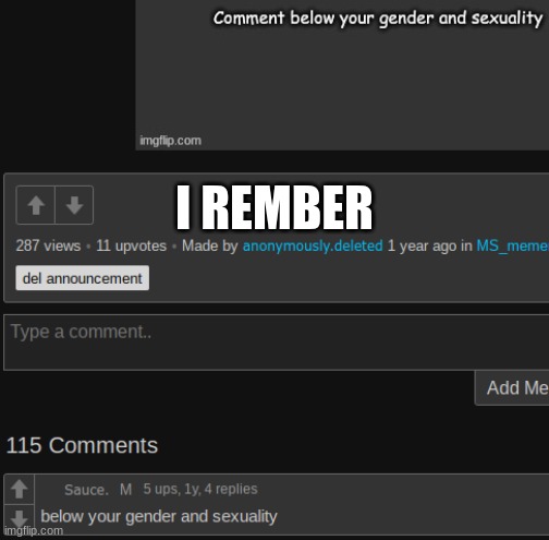 I REMBER | made w/ Imgflip meme maker