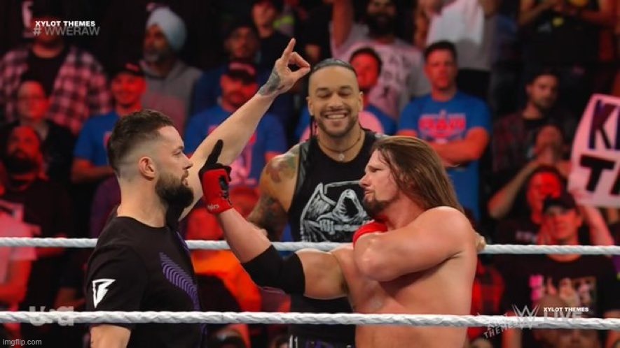 caption this | image tagged in aj styles middle finger | made w/ Imgflip meme maker