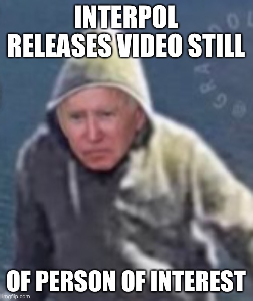 Meanwhile at the Nordstream |  INTERPOL RELEASES VIDEO STILL; OF PERSON OF INTEREST | image tagged in nordstream,biden,world war 3 | made w/ Imgflip meme maker