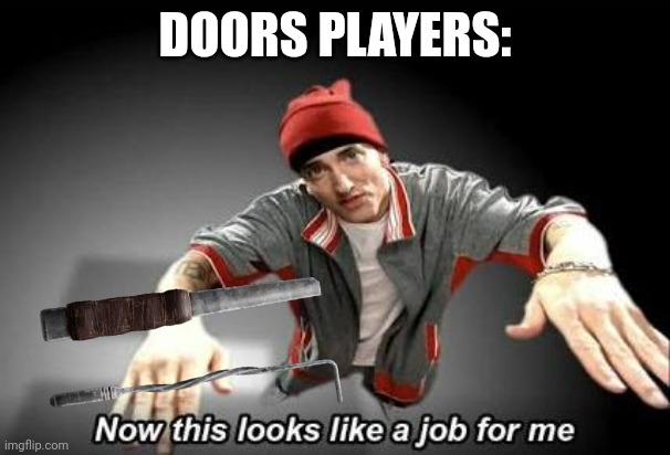 Now this looks like a job for me | DOORS PLAYERS: | image tagged in now this looks like a job for me | made w/ Imgflip meme maker