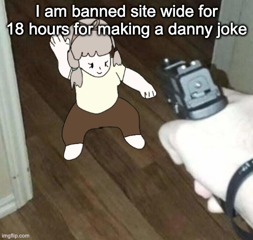 Goofy ahh quandria | I am banned site wide for 18 hours for making a danny joke | image tagged in goofy ahh quandria | made w/ Imgflip meme maker