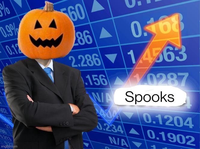 Halloween is almost here | Spooks | image tagged in empty stonks | made w/ Imgflip meme maker