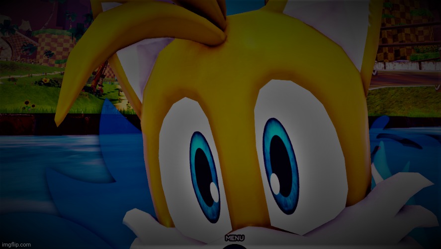 Tails being creepy | image tagged in tails being creepy | made w/ Imgflip meme maker