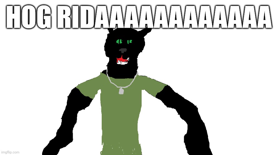 My panther fursona | HOG RIDAAAAAAAAAAAA | image tagged in my panther fursona | made w/ Imgflip meme maker