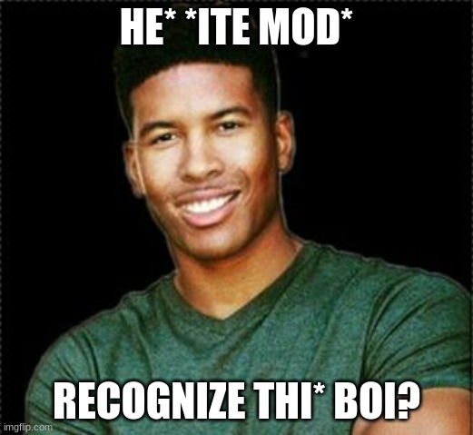 Low Tier God | HE* *ITE MOD*; RECOGNIZE THI* BOI? | image tagged in low tier god | made w/ Imgflip meme maker